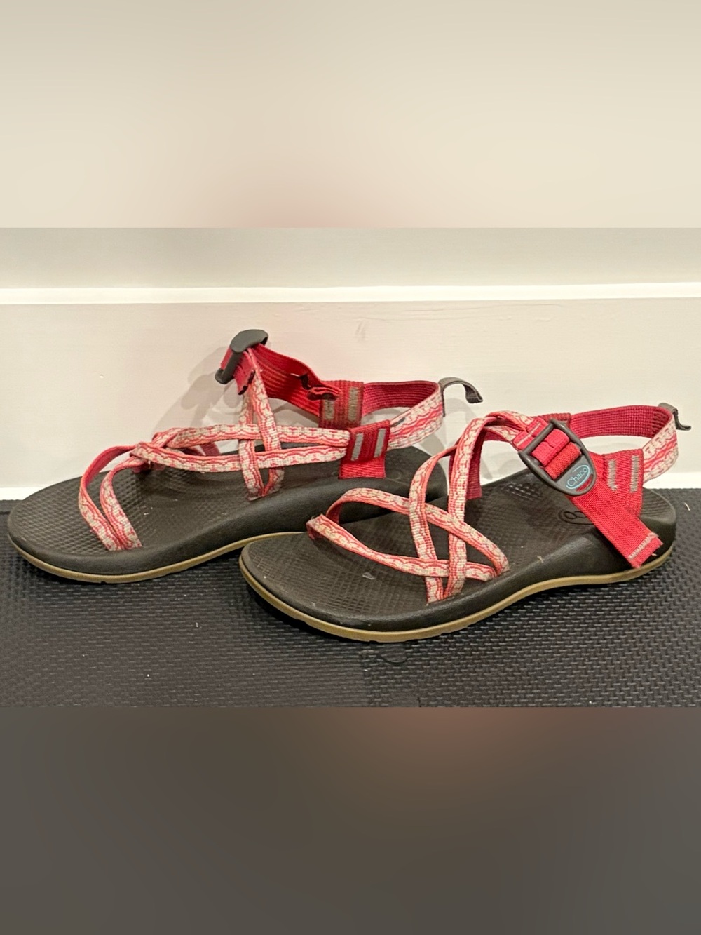 Chaco Kids Red Patterned Sport Sandals
